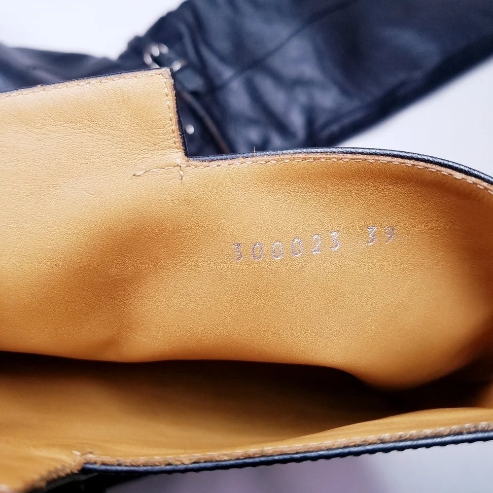 Balenciaga | Leather Knee‎ High Riding Boots size 39 , Black